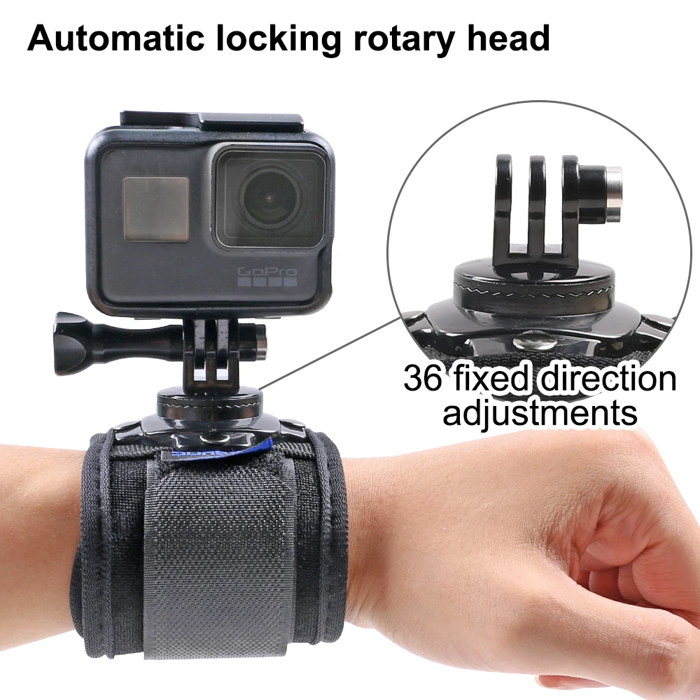 SUREWO 360 Degree Rotary for GoPro Accessory  Compatible with GoPro Hero 8/7/6/5 Black Silver 4 DJI Osmo Action and More