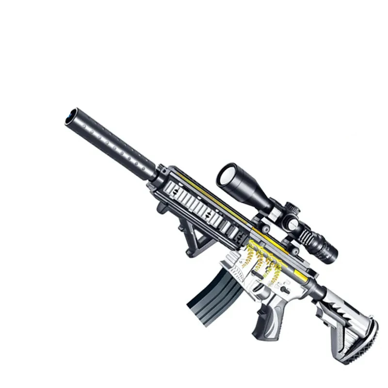 High Quality Plastic Assault Rifle Toy Gel Blaster Water Bullet Gun Cs Battle Design Game M416 Toy Gun