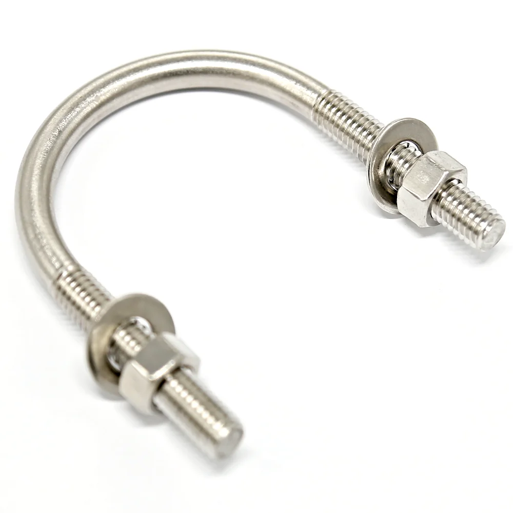 Bolts Suppliers Washer And Nut Ss317l Ss316 Square Bend Rubber Coated Din 3570 Strength Heavy Duty High Tensile U Bolt