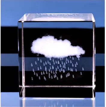 High Quality Transparent 3d Crystal Cube Crystal Glass Cubes Crystal Decor