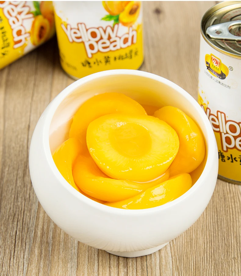 Canned peach halves sliced diced in light syrup