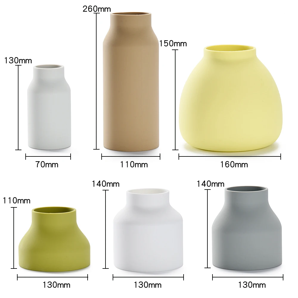 2025 Wholesale Creative Modern Living Room Decor Accessories Silicone Vases Flower Table Decorative Silicone Flower Vase