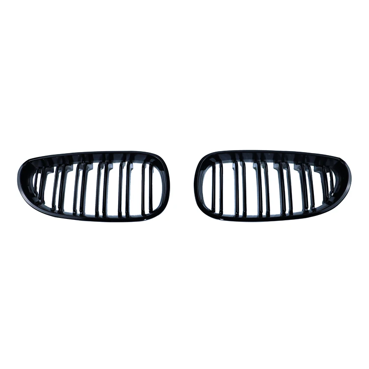 Wholesale  Auto Accessories Double slat Gloss black M color Front Bumper Mesh Grille car grill for BMW 5 Series E60 2003-2010