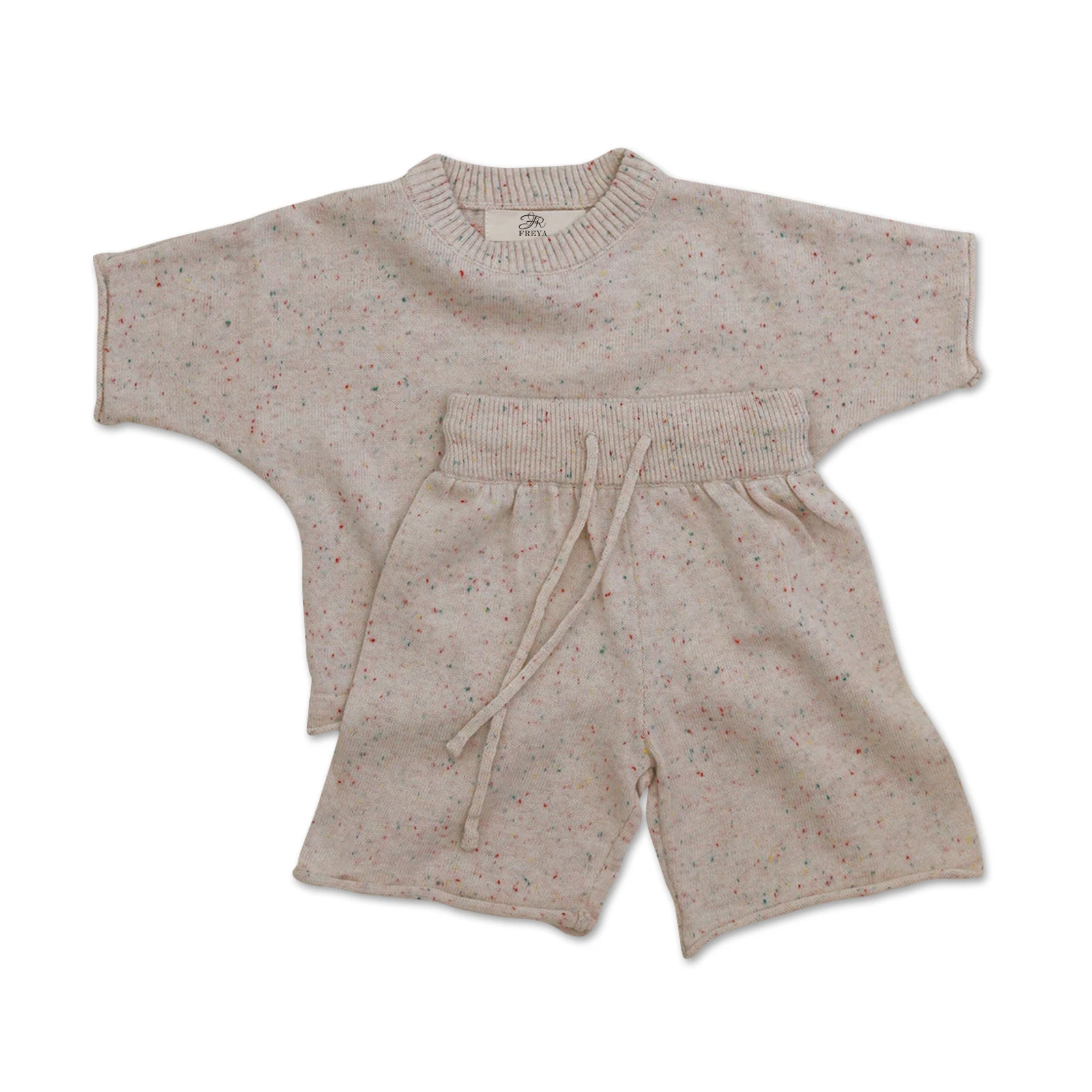 kids Knitted short sleeves pullover Baby Overalls Knitted T-shirt shorts Merino Wool Knit clothing Newborn Clothes For Baby