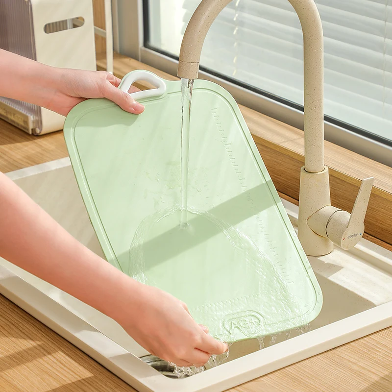 Portable Plastic Cutting Board TPU Cutting Mat Board  Kitchen Chopping Gadget Fruit Plastic Chopping Board