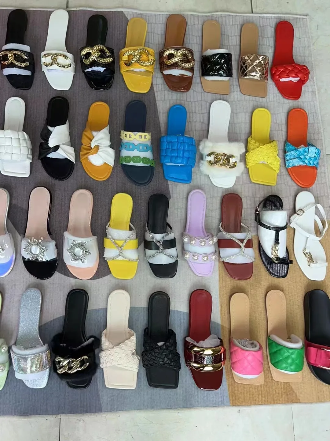 sunborn women Brand Slippers Summer Slides Open Toe Flat Casual Shoes Leisure Sandal Female Beach Flip Flops