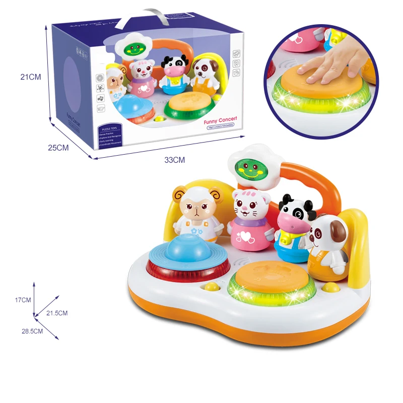 NK Baby Toys Cartoon Plastic Early Educational Music and Light Toys Baby Musical Toys Educational Play Set
