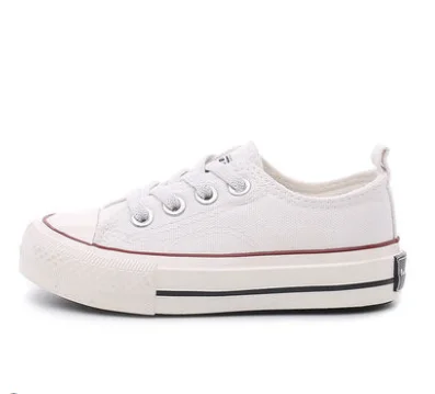 
C7100 HUANQIU New Lace up canvas children shoes girls boys for school walking 