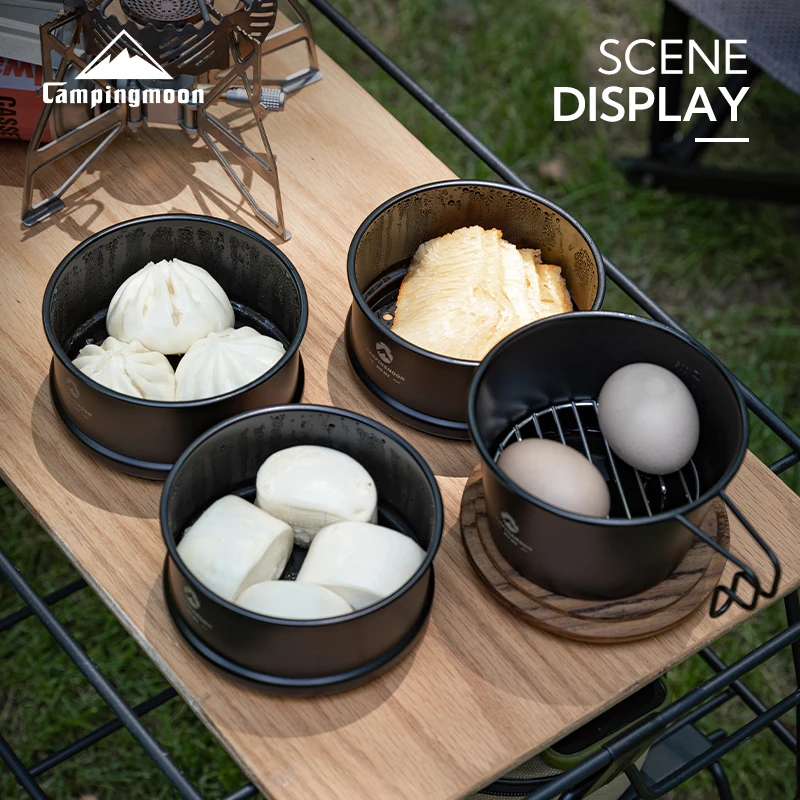 Custom multi-functional camping Stainless Steel Food Steamer lightweight camping metal foldable Food Steamer