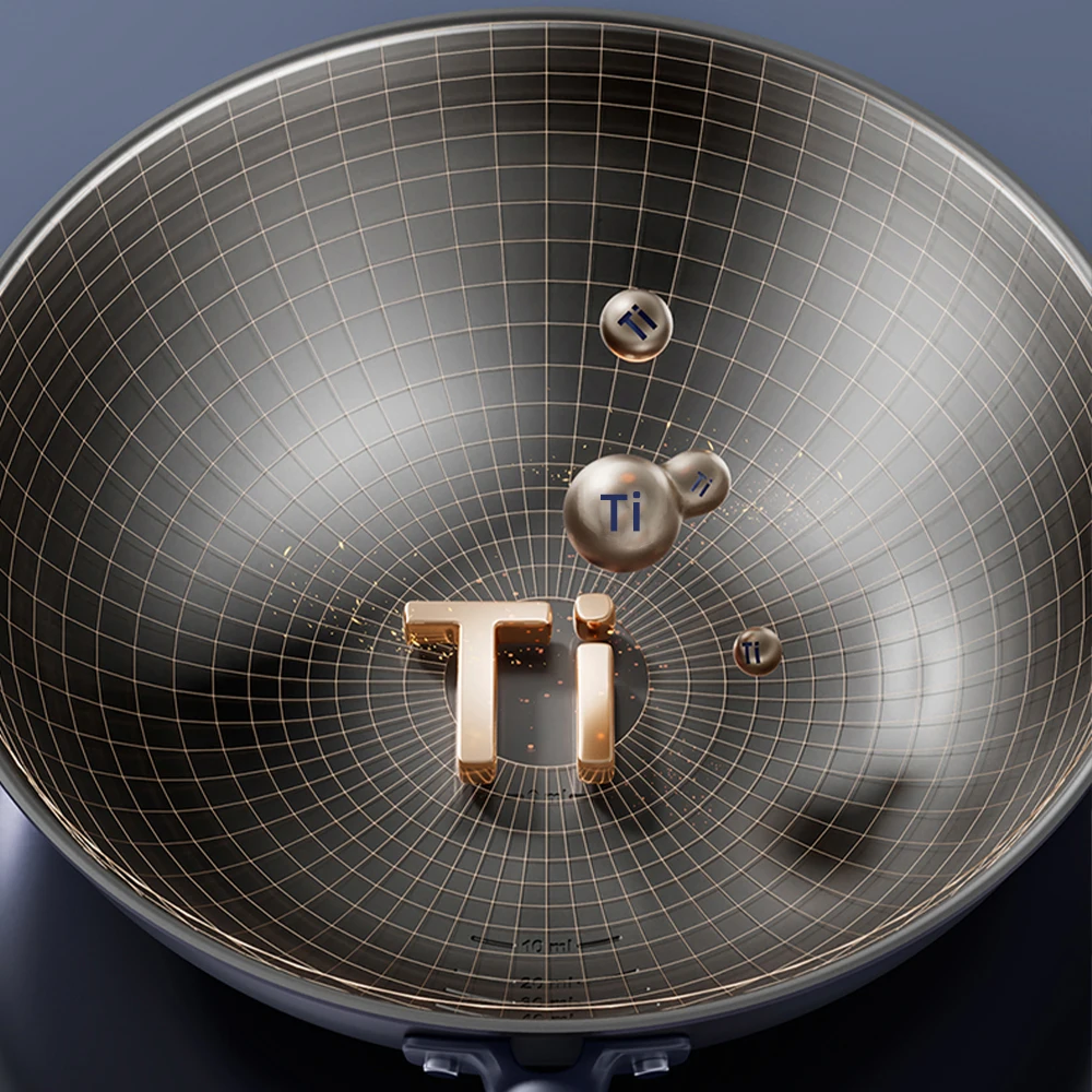 Non Toxic Gases PFAS Free Cookware Set Induction Cooking Pans Ceramic Pressed Aluminum Cookware Stainless Steel Alloy