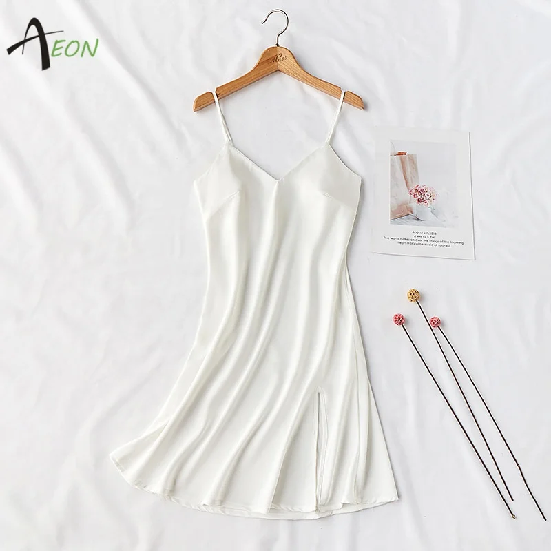 Sexy night dress night for femme silk robe chemise