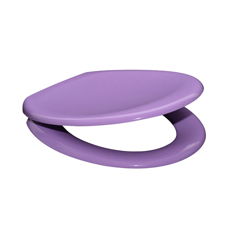 500801 Soft Close Coloured Front Purple Round Shape Quick Release UF Duroplast Toilet Seat