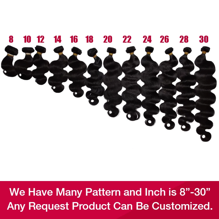 Free Shipping 3 Bundles 14 16 18 inch 10A Wholesale Brazilian Hair Weave Bundle Body Wave 100% Virgin Brazilian Hair