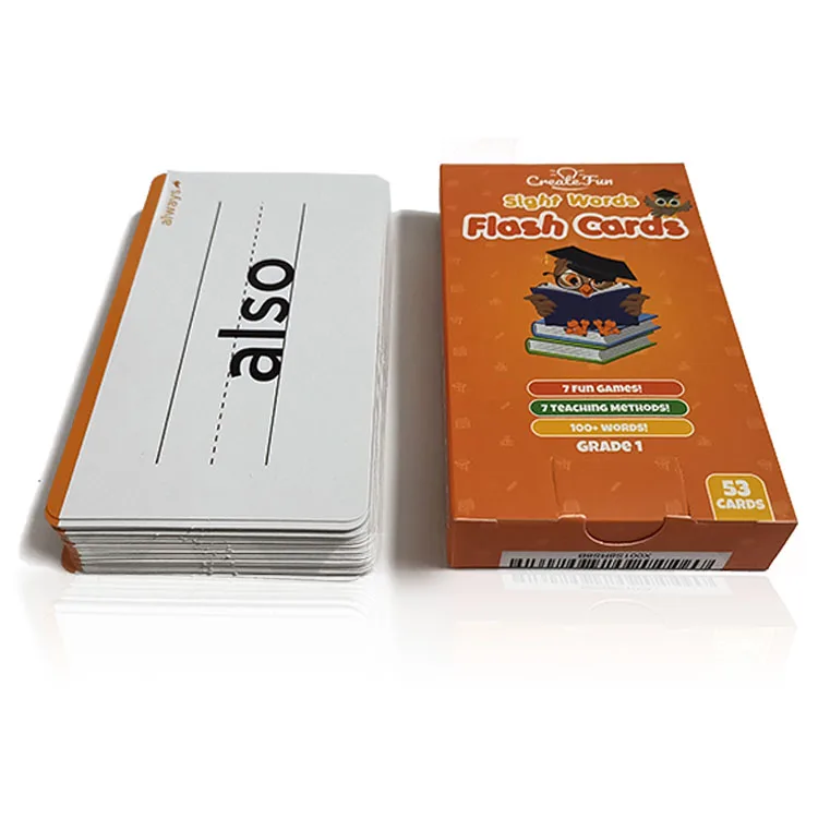 Educational Kids flash playing cards game card