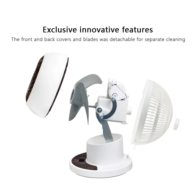 2023 new style white low noise 10 speeds 19w table remote air circulation fan