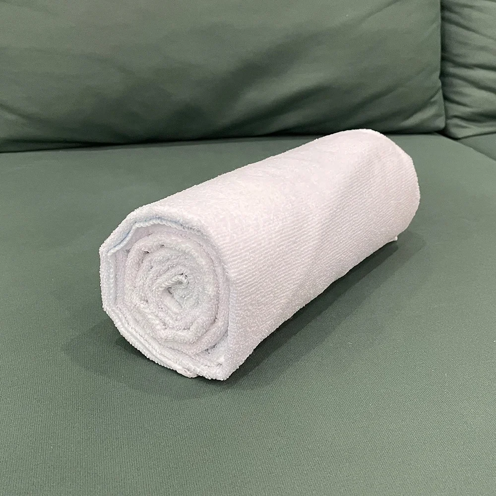 Subbank Factory Custom Printed Reusable White Polyester Microfiber Bath Towel Wholesale Sublimation Blank Bathroom Towels