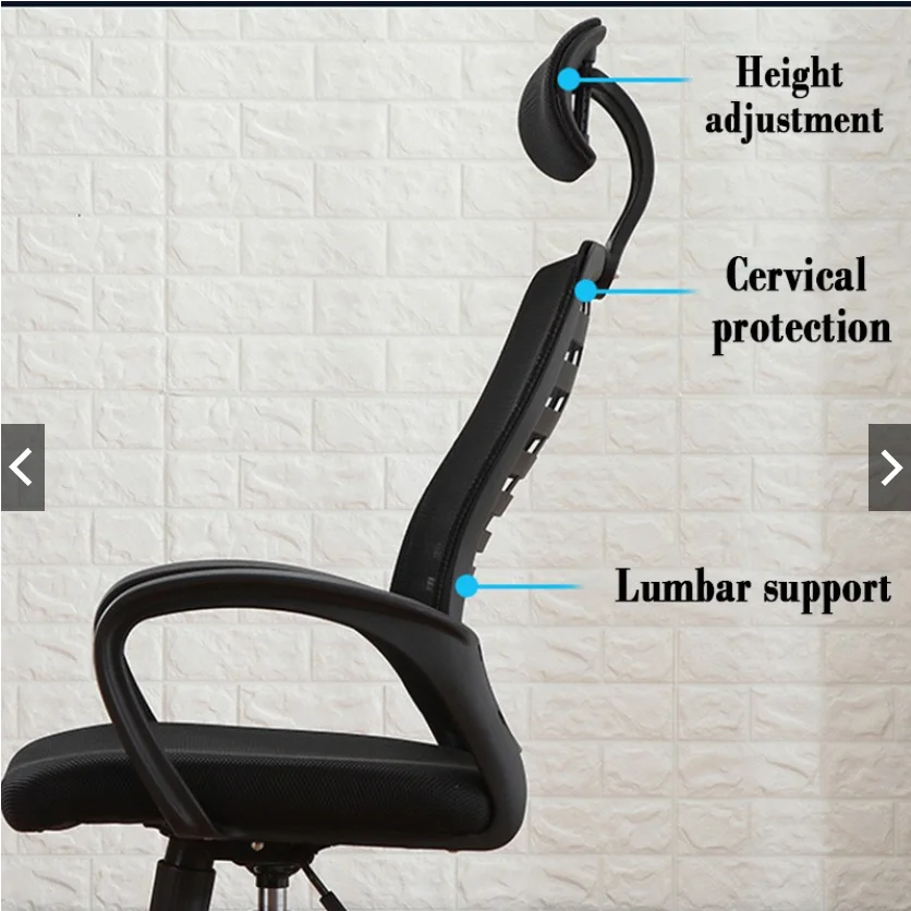 High Quality Back mesh fabric swivel computer desk chair luxury Ergonomic Executive commercial office chairs with headrest