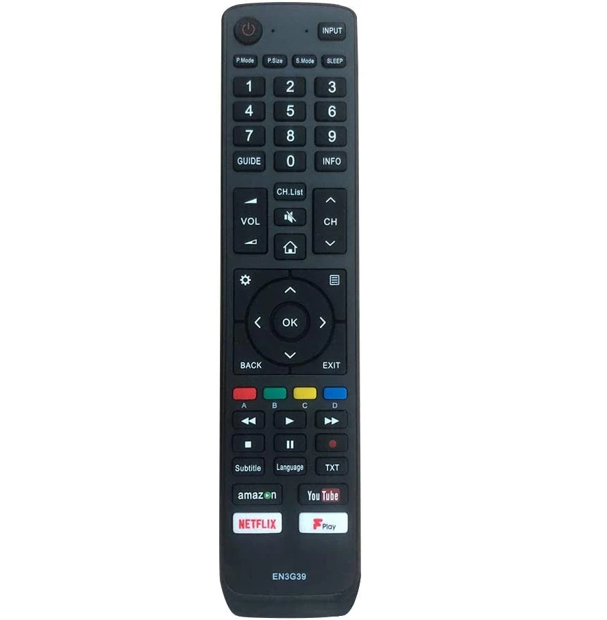 Replacement Hisense TV Remote Control EN3G39 for All hisense smart LED LCD TV with Netflix Amazon Youtube Fplay Buttons