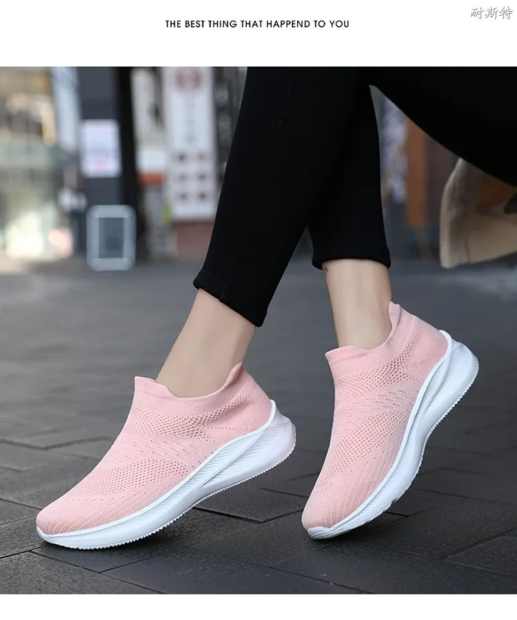 Womens Walking Sock Shoes loafers sneakers Lightweight Slip on Breathable Yoga Sneakers shoes for women US size 10,11,12