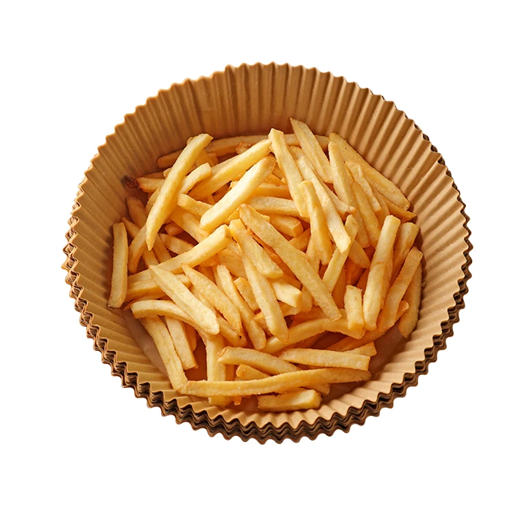 Air Fryer Disposable Paper Liners Blister Paper Round 100 Pcs Food Silicone Offset Printing Virgin Baking Paper Wood Pulp Coated