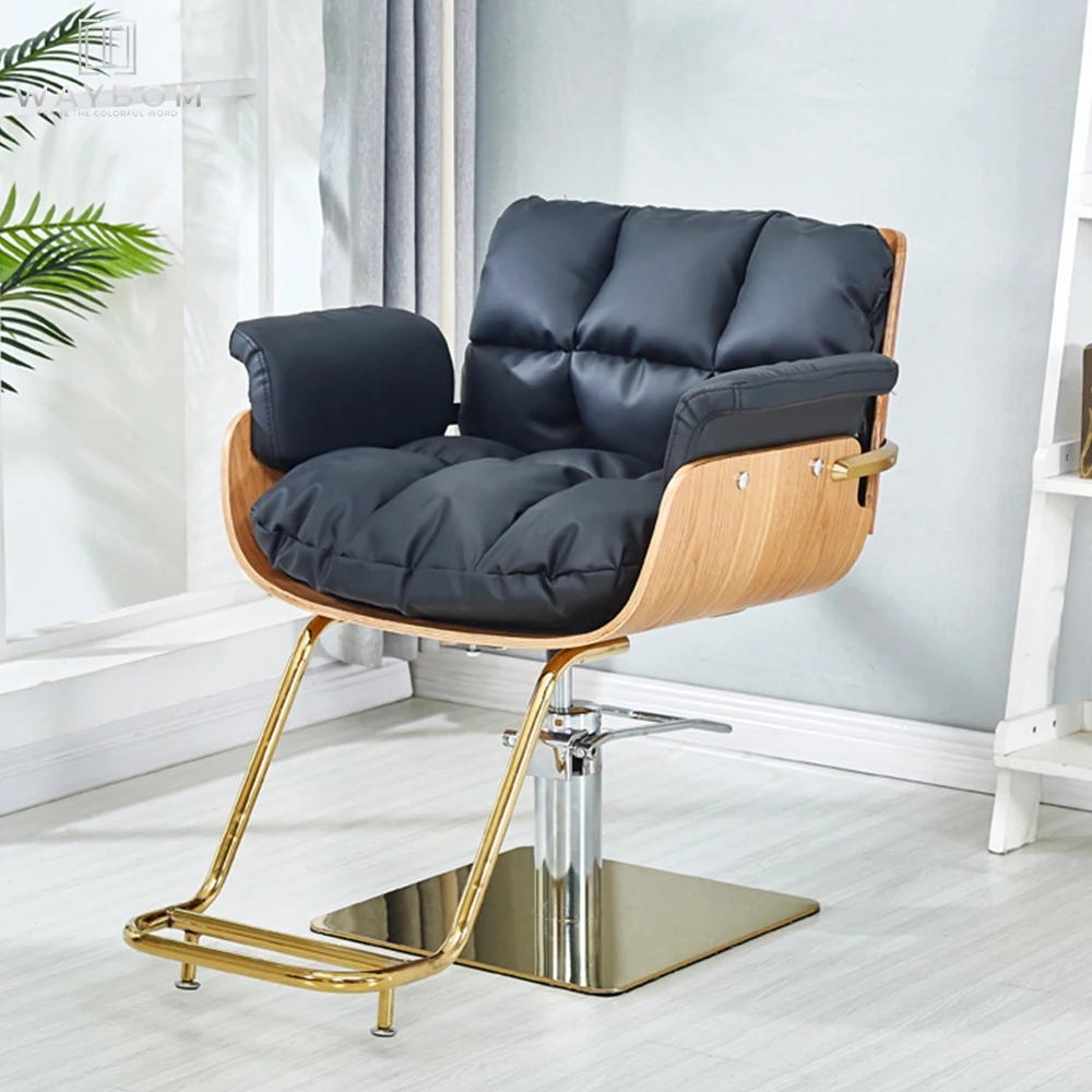 White Styling Chair Salon Furniture Wholesale Beauty Salon  Net Red With Lamp Barber Mirror