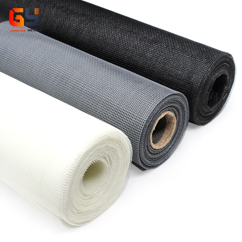 Wholesale Door Window Screen Black White Gray Roll Mosquito Net Fiberglass Mesh Net
