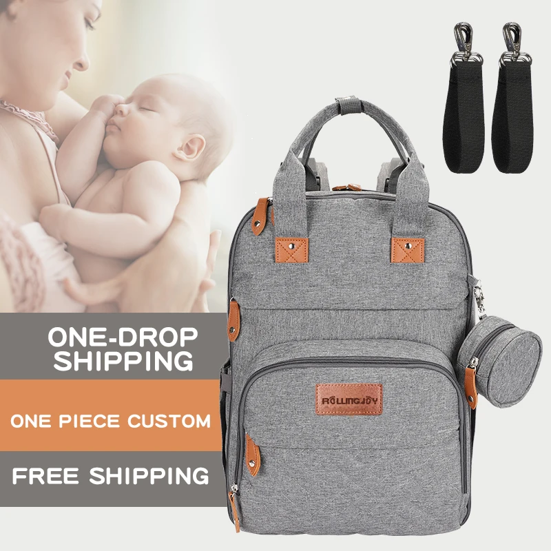 
2021 Customized baby diaper bag backpack mommy sacs a dos a langer baby 3 in 1 diaper bag backpack mami diaper backpack 