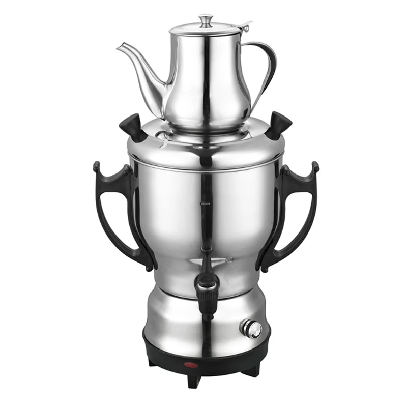 Durable kitchen appliance stainless steel samovar with teapot