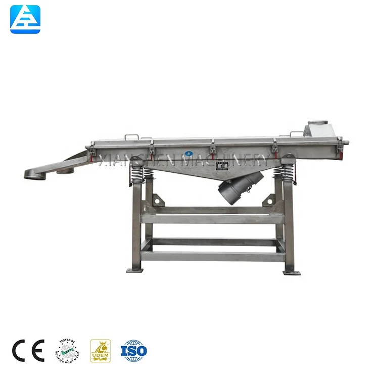 Stainless Steel Retangular Vibrating Dry Sift Screens Linear vibrating screen machine for chemical industry particles