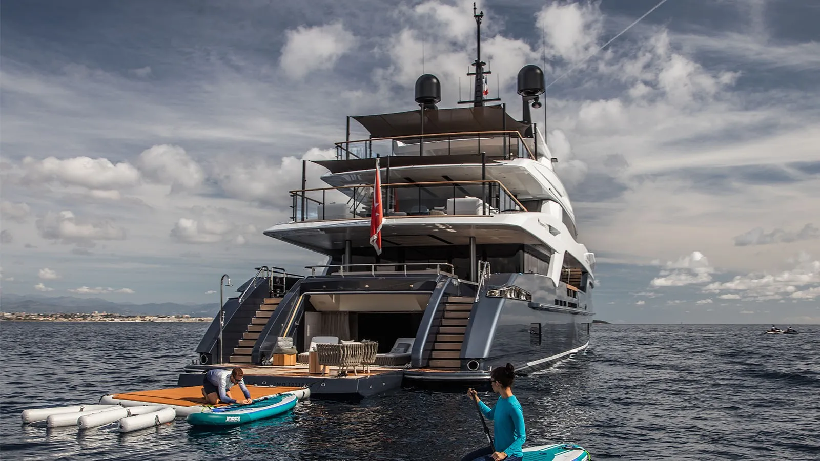 JNCN New Design 180ft Alloy hull material custom super yacht luxury mega yacht for sale