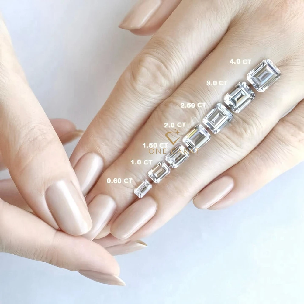 ONE CARAT VVS VS1 0.5CT 0.5CT 0.8CT 1CT 1.5CT 2CT 3CT 4CT 5CT HPHT CVD Synthetic IGI GIA Certified Emerald Lab Grown Diamond