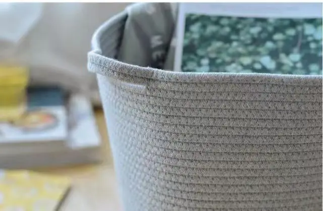 Household goods sorting basket Nordic simple elegant handle cotton rope storage basket