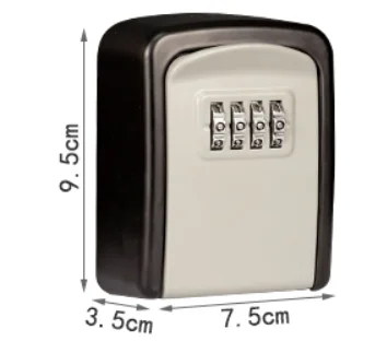 Solid high quality 4 digits wall mounted combination key safe lock box Burglary locks for home and business key storage
