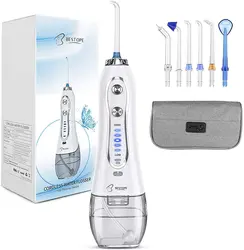 Bestope 300ML IPX7 Waterproof  Home and Travel Cordless Dental Oral Irrigator Portable Rechargeable Water Flosser