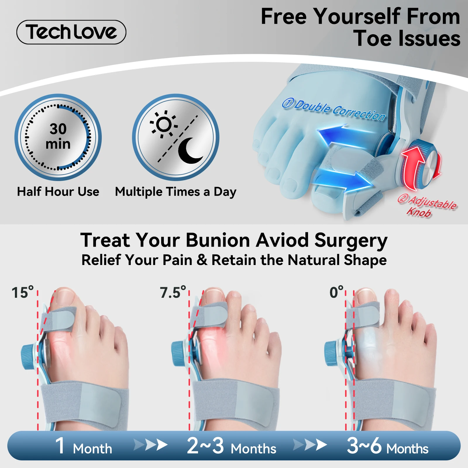 Bunion Bone Corrector for Birkenstock Doctor Custom Crocs Flamingo Cures Bunion Bone Corrector