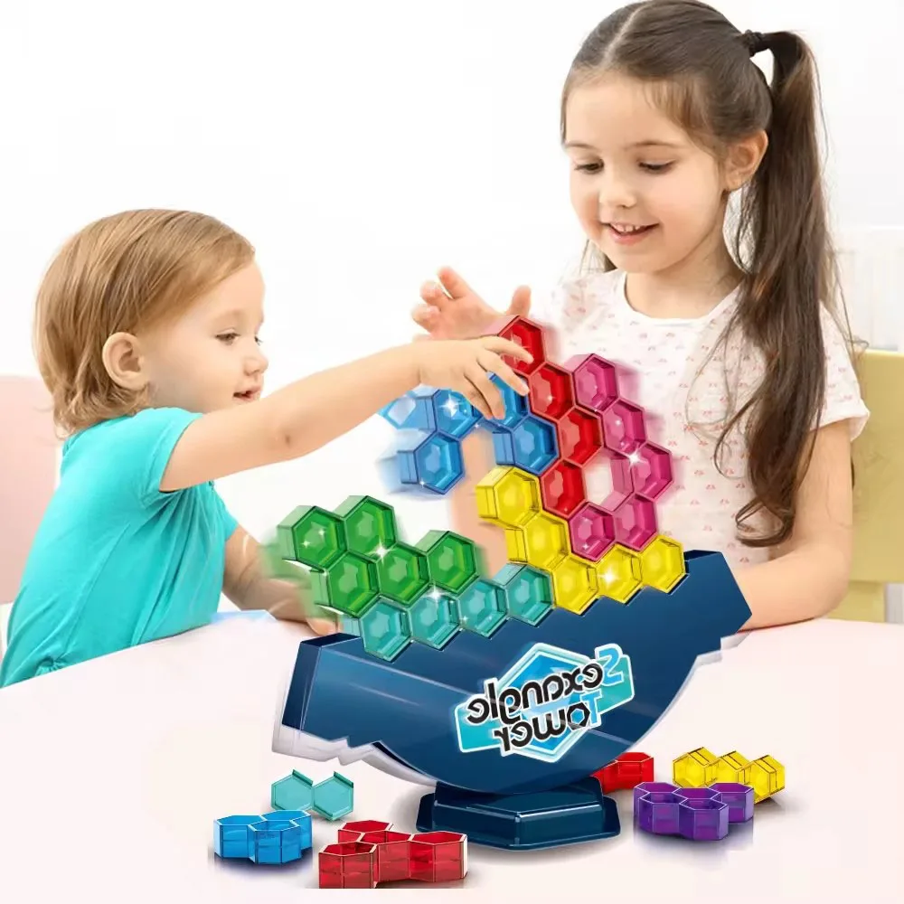 Jinying stack high balance toy kids desktop colorful building blocks stacked board game stacking tower educational toy