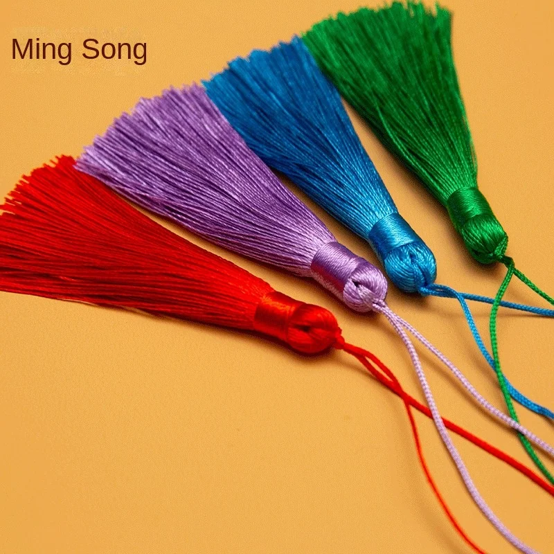Ordinary 8cm Polyester Tassel Chinese Style Fringe Bookmark for Clothing Hanging Accessories Decorative Pendant for Curtain Use