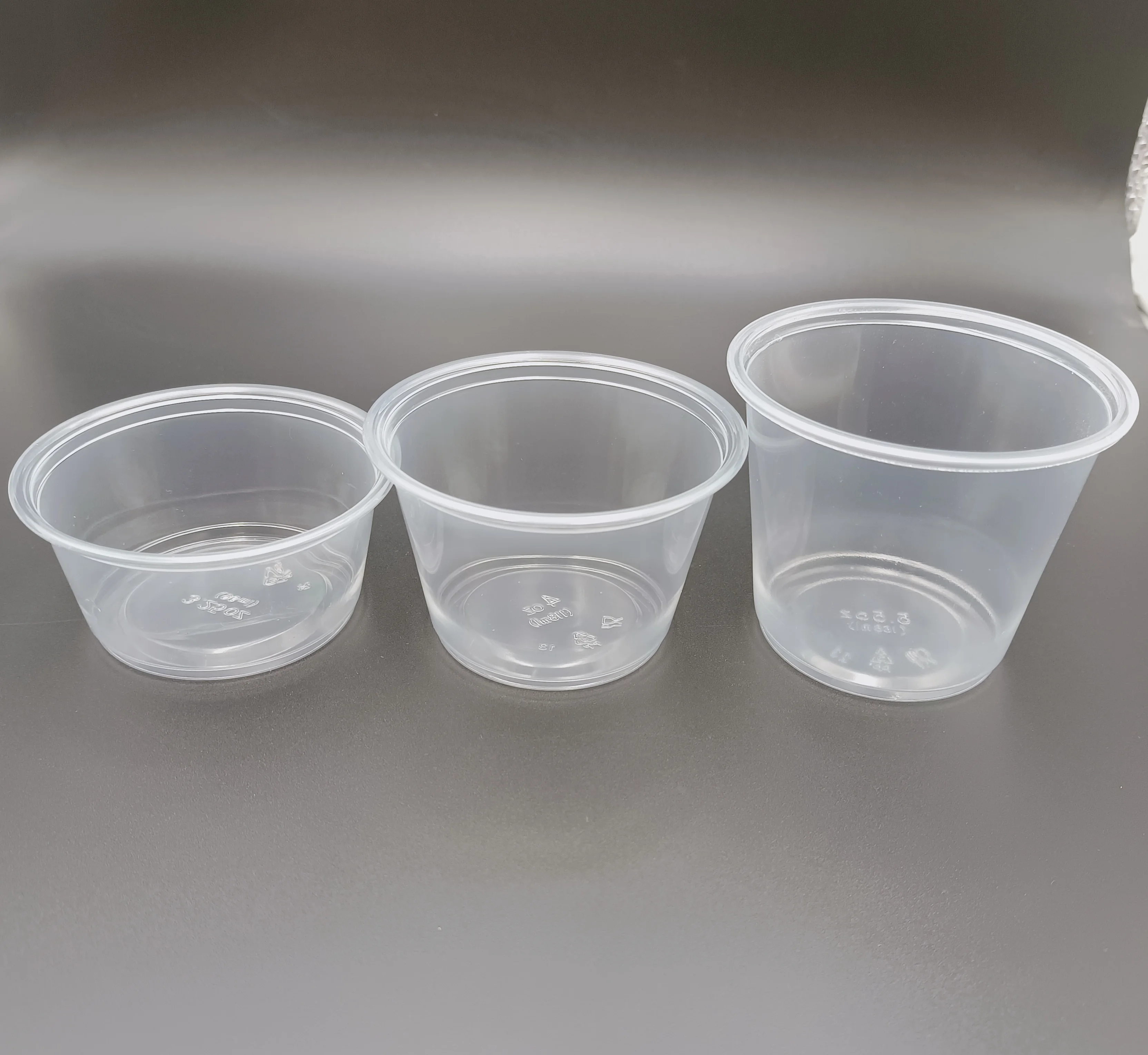 74mm PP cup 95ml 115ml 160ml  Disposable take away sauce cup plastic cups