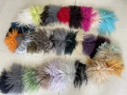 Wholesale Vendor China Factory Supply Long Soft Curly Fur Neckwarmer Mongolian Lamb Wool Boa Scarf