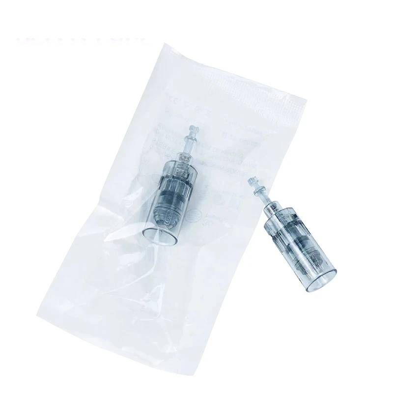 Белый синий пластиковый картридж для красоты Ручка