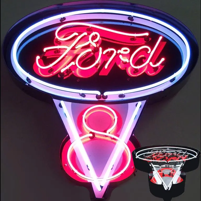 Ford Racing Premium Or High-end Customized Sign Bar Retail Shop Open Led Neon Sign Lights For Business Shop
