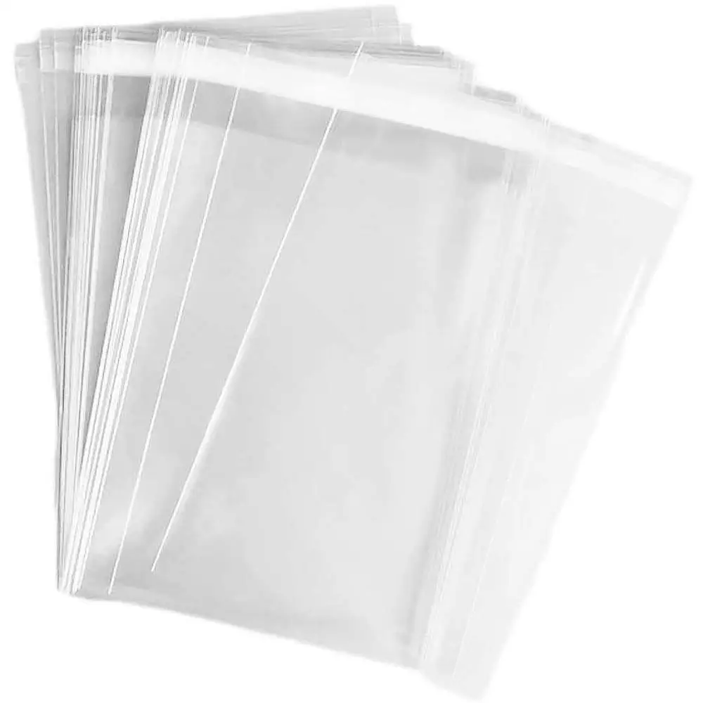 Customized Size Printed Resealable Cloth Package OPP Pouch Self Sealing Bopp Transparent Cello Bag Clear Plastic Cellophane Bags