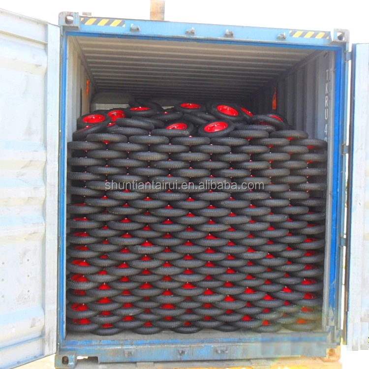 PU rubber wheel for beach cart/hand trolley