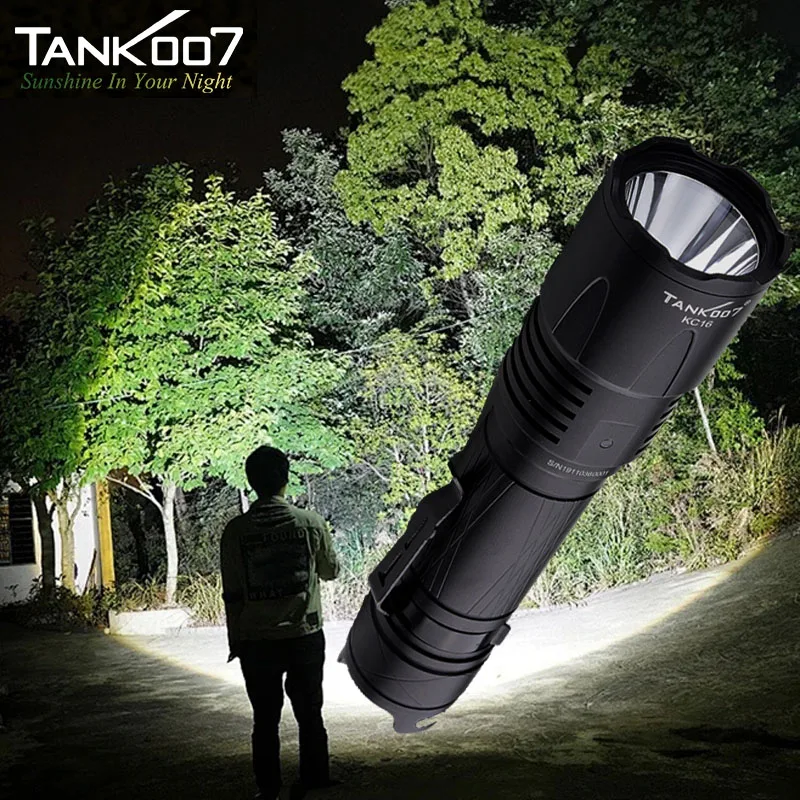 Tank007 Wholesale High Power tactical flashlight torch light long range linternas long distance rechargeable led flashlight