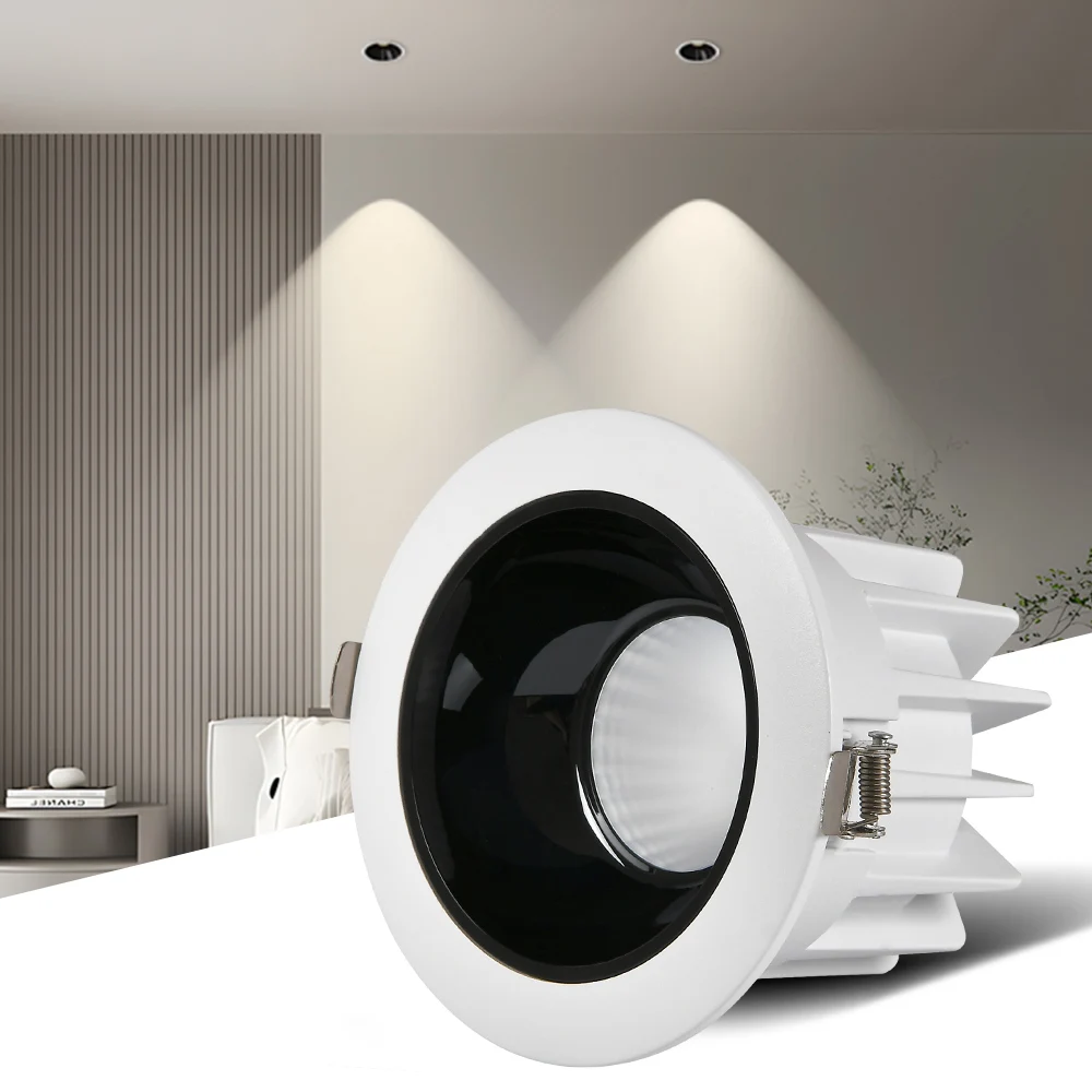 Office Hotel Wall Washer Anti-Glare Recessed Cob Led Ceiling Downlight