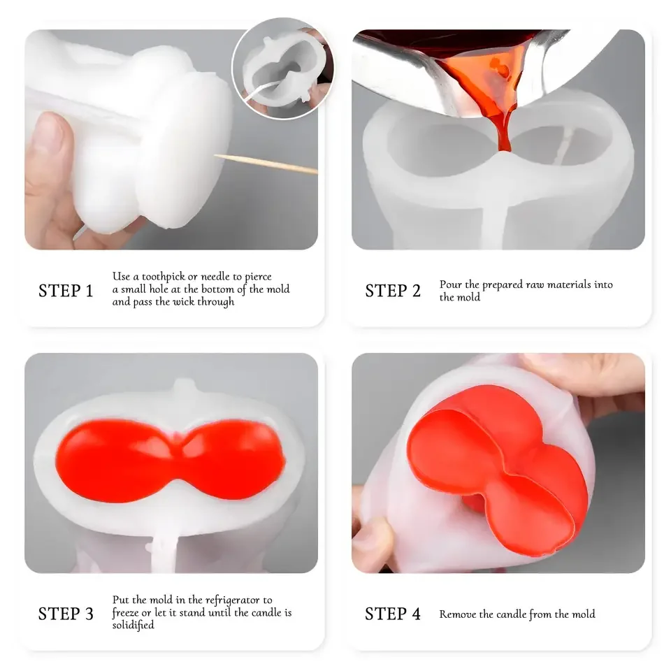 Fashion Favorite Quality DIY Clay Process Durable Custom Silicone Candle Mold for Candle Making Silicone Candle Mold