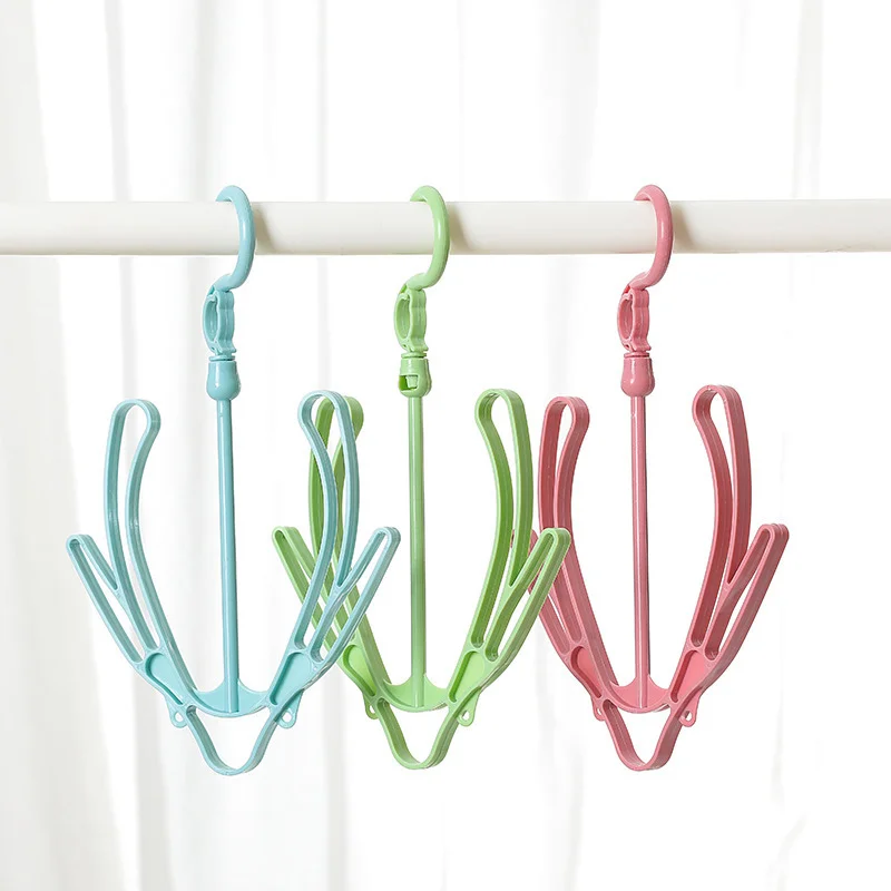 Fashion Simple Windproof Double Hook Shoe Rack Creative Multifunctional Hanger to Dry Plastic Portable