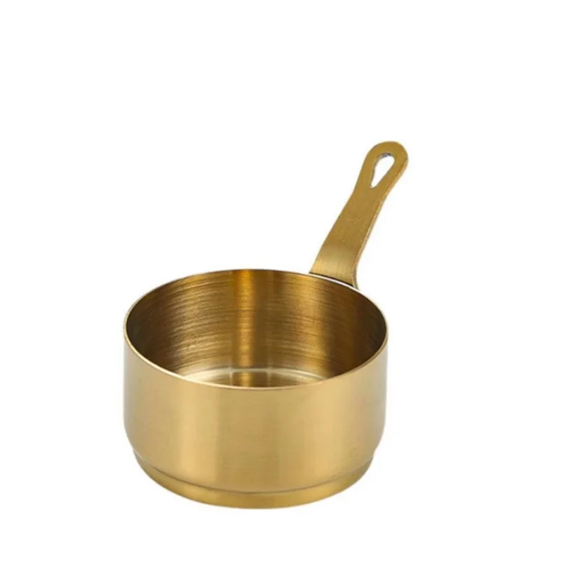 Stainless Steel Kitchen Korean Dish Cup Sauce Container Mini Dipping Sauce Dish With Handle