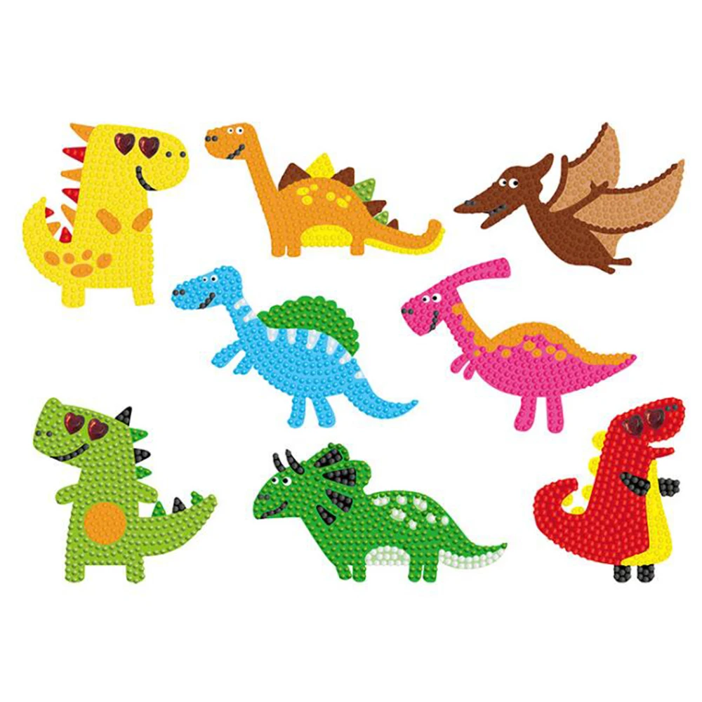 
CraftDiamond Painting Stickers Kits for Kids DIY Diamond Art Mosaic Stickers by Numbers Kits for Children 
