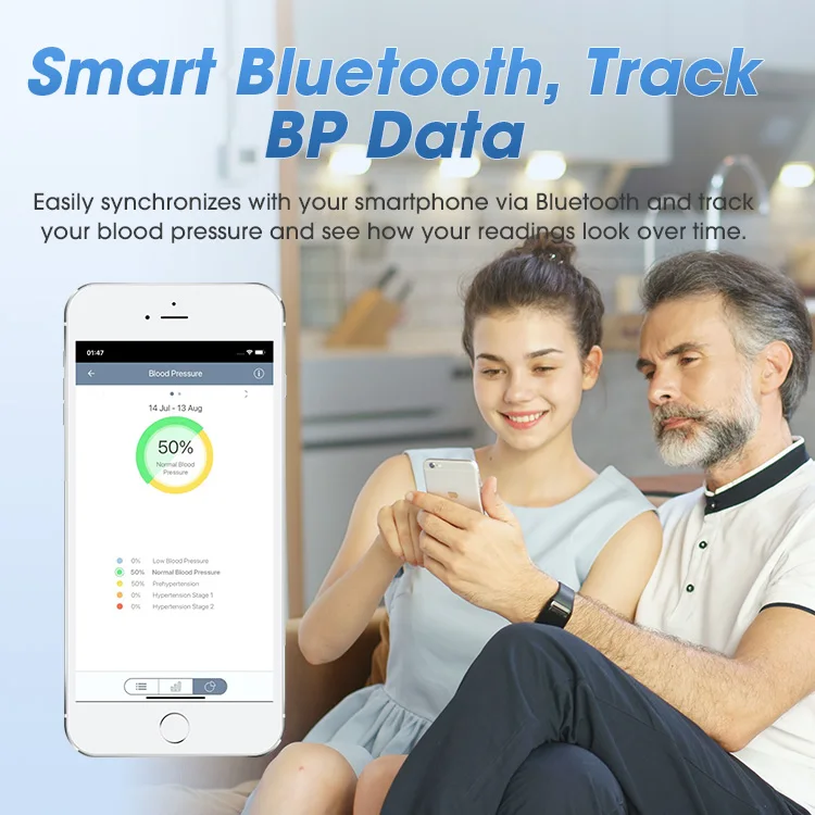 TRANSTEK Extra Large LCD Screen Electronic BP Monitor Arm Cuff Automatic Tensiometros Bluetooth Blood Pressure Measuring Devices